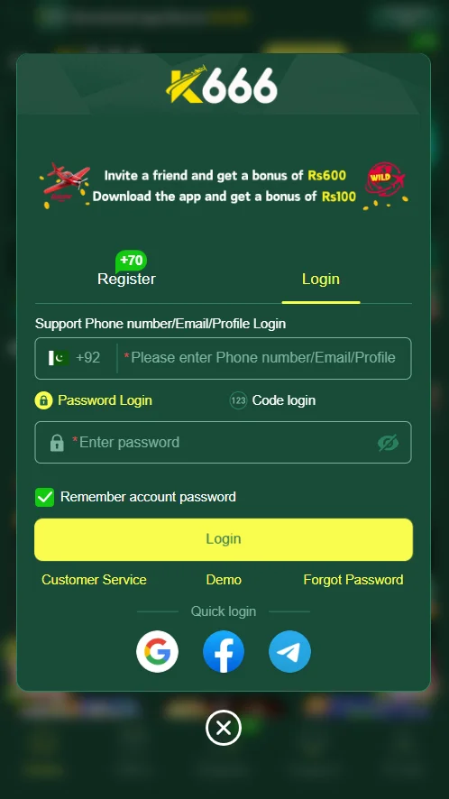 K666 Game Register